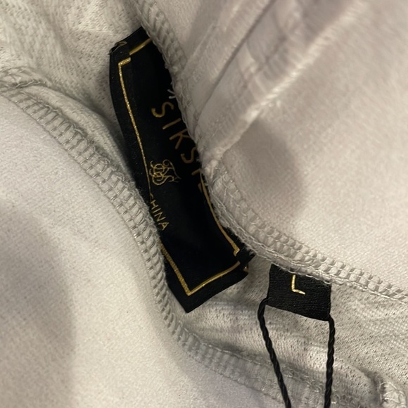 NWT siksilk grey inset taped jogger sweat pants sz.L mens - Picture 5 of 5